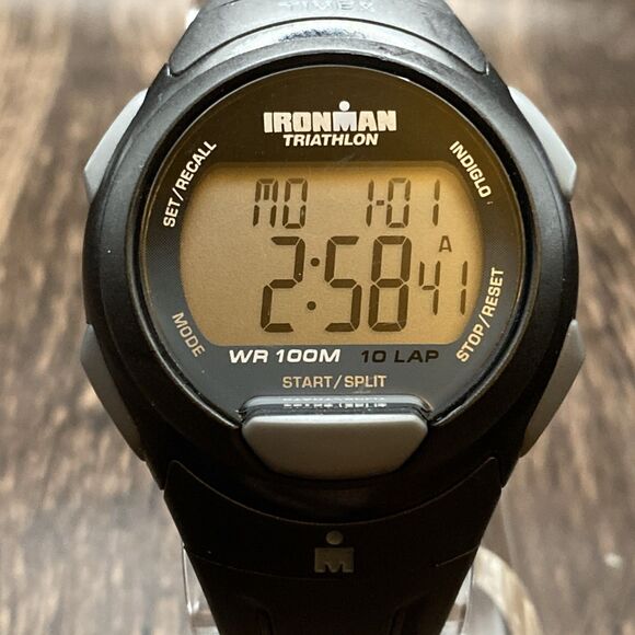 Timex Ironman Triathalon T5K608 Men’s Slate And Black New Swiss Battery - Picture 1 of 11